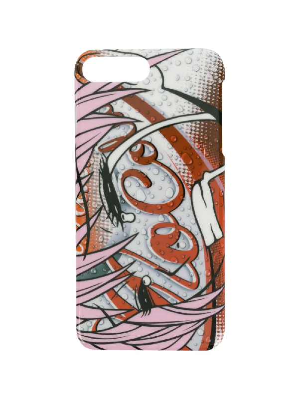 Moschino Capsule Printed Iphone 7 Plus 8 Plus Case In Red Modesens