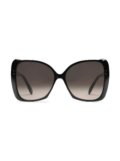 Shop Gucci Oversize Square-frame Sunglasses In Black