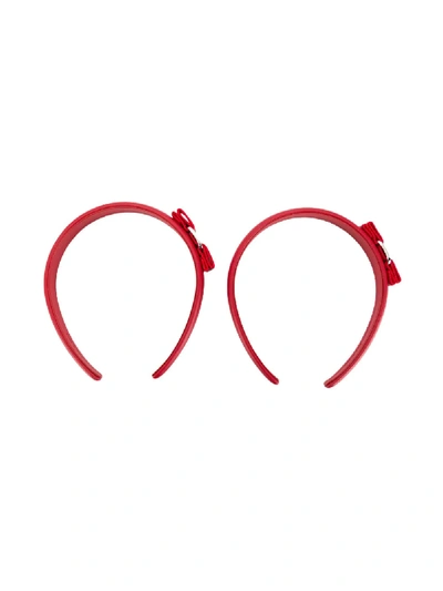 Shop Ferragamo Vara Bow Headband In Red