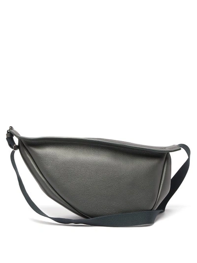 The Row Slouchy Banana Leather Cross Body Bag in Black