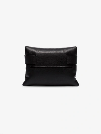 Shop Nanushka Black Tao Puffer Belt Bag