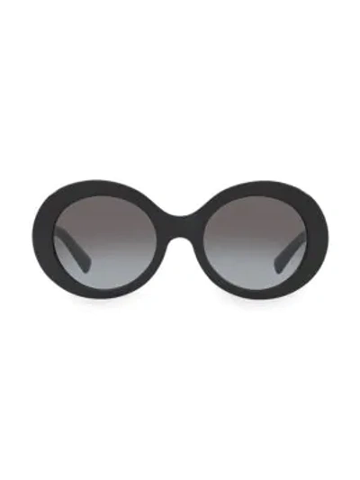 Shop Valentino Allure 52mm Oversized Round Sunglasses In Black