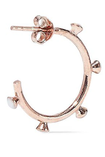 Shop Aamaya By Priyanka Woman Nomad 18-karat Rose Gold-plated Stone Hoop Earrings Rose Gold