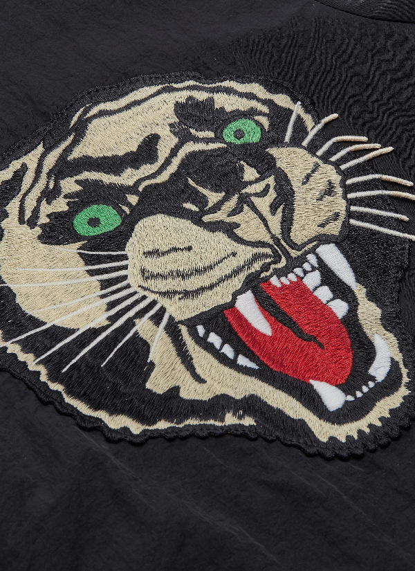 Gucci Web Stripe Panther Appliqué Track Jacket | ModeSens