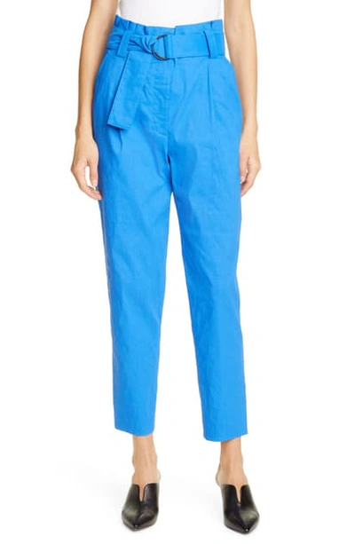 Shop A.l.c Diego High Belted Waist Pants In Adriatic