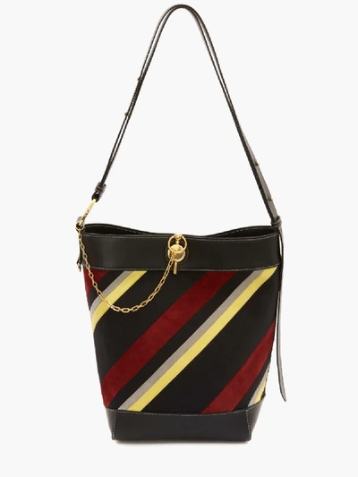 Shop Jw Anderson Diagonal Paneled Keyts Tote In Black