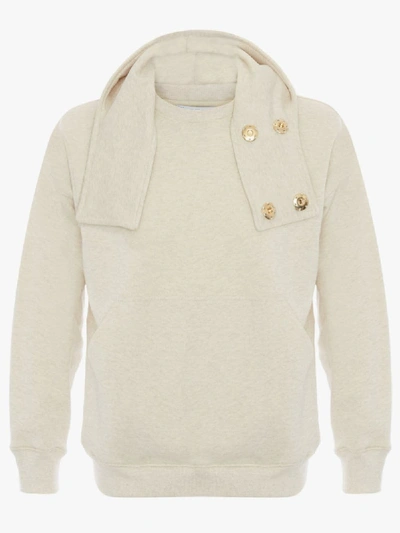 Shop Jw Anderson Oversized Hooded Sweater In Yellow