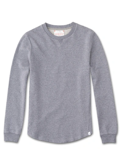 Shop Derek Rose Women's Sweatshirt Devon Loopback Cotton Silver