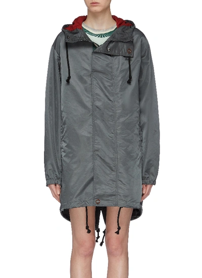 Shop Acne Studios Face Patch Water Resistant Hooded Parka