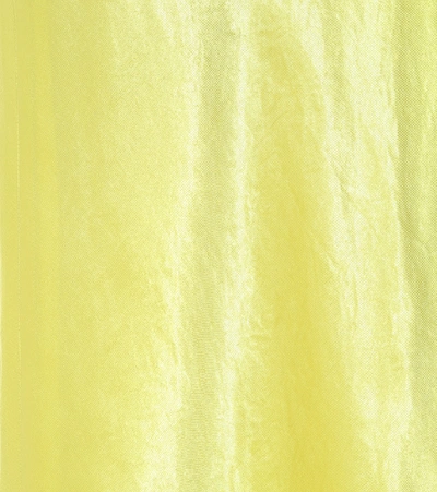 Shop Vince Satin Slip Midi Skirt In Yellow