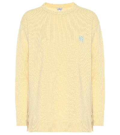 Shop Loewe Wool Sweater In Yellow