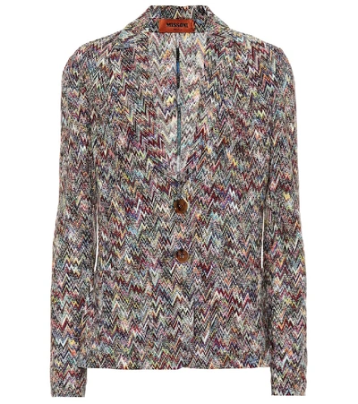 Shop Missoni Single-breasted Wool Blazer In Multicoloured
