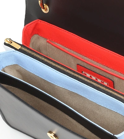 Shop Marni Beat Leather Shoulder Bag In Multicoloured