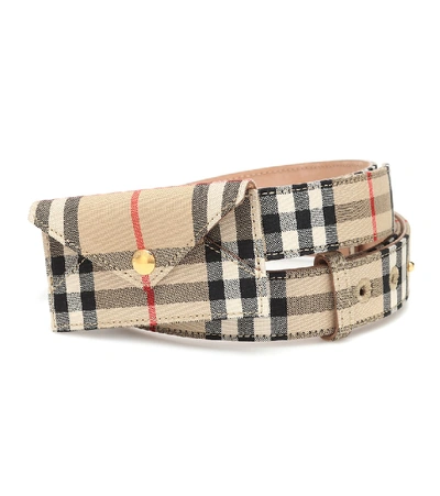 Shop Burberry Vintage Check Belt Bag In Multicoloured