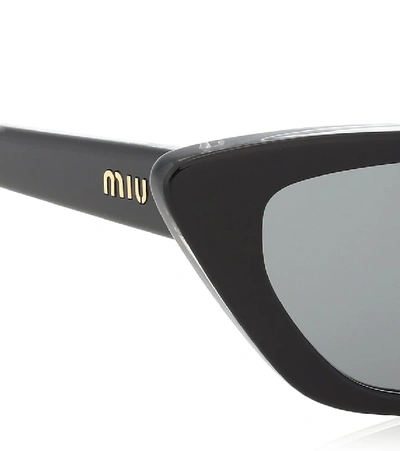 Shop Miu Miu Cat-eye Sunglasses In Black