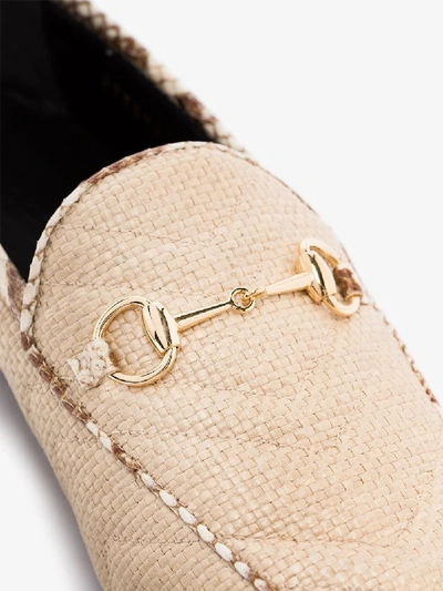 Shop Gucci Jordaan Woven-style Loafers In 109 - Neutrals