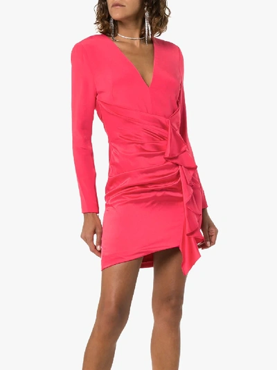 Shop Haney Lilly Ruffled Mini Dress In Pink