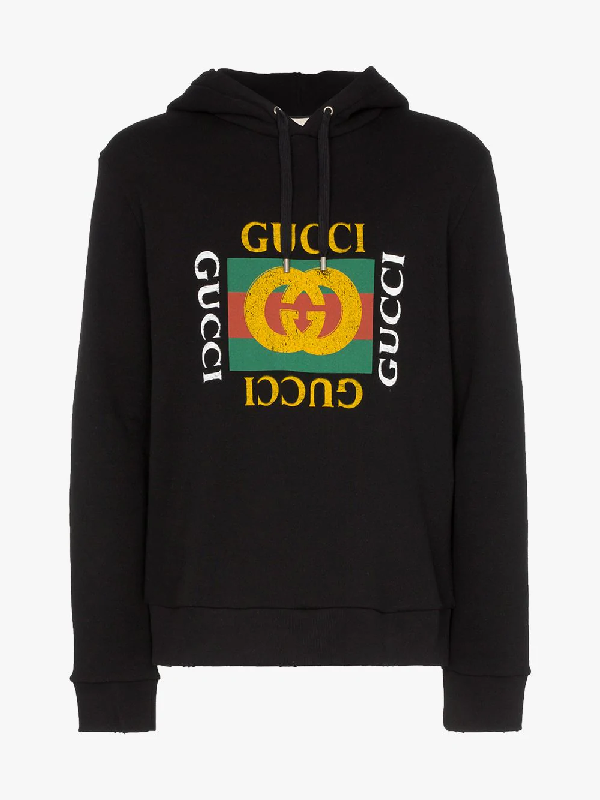 black gucci logo hoodie