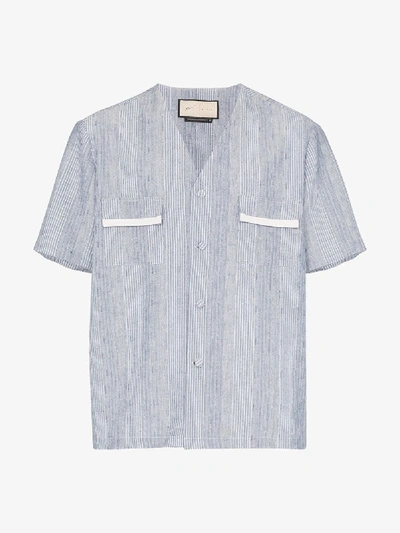 Shop Prevu Prévu Eden Striped Shirt In Blue