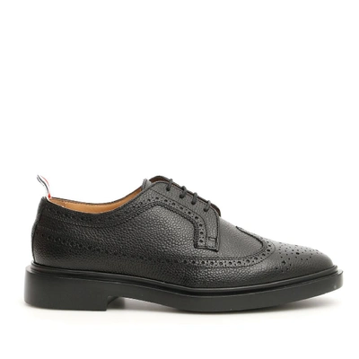 Shop Thom Browne Brogue Derby Shoes In Black