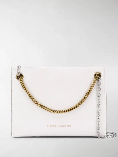 Shop Marc Jacobs Double Chain Crossbody Bag In White