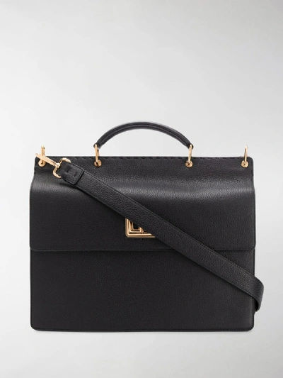 Shop Fendi Rigid Double-face Briefcase In Black