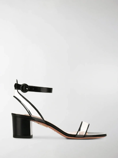 Shop Aquazzura Minimalist 50 Sandals In Black