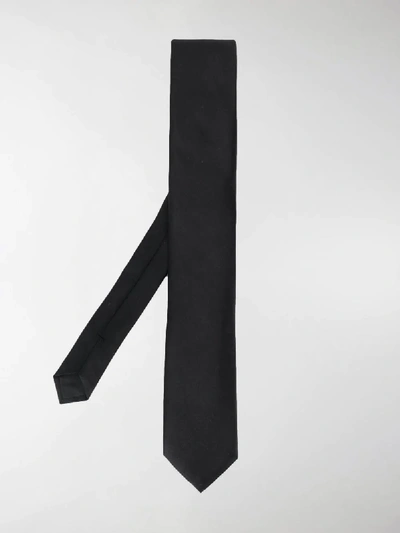 Shop Dolce & Gabbana Plain Silk Tie In Black