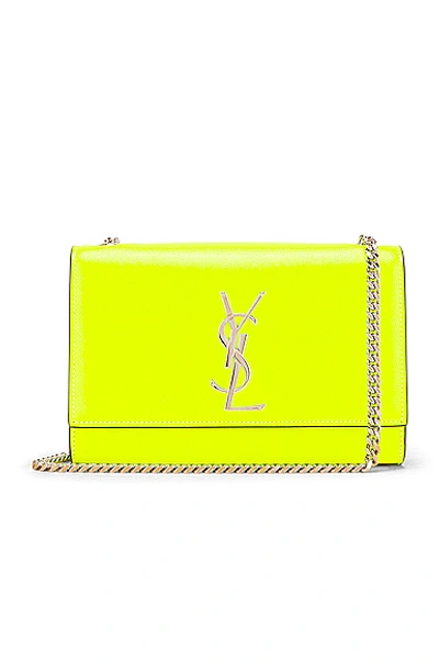 Shop Saint Laurent Monogramme Kate Crossbody Bag In Yellow. In Neon Yellow