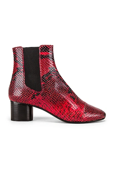Shop Isabel Marant Danae Boot In Red