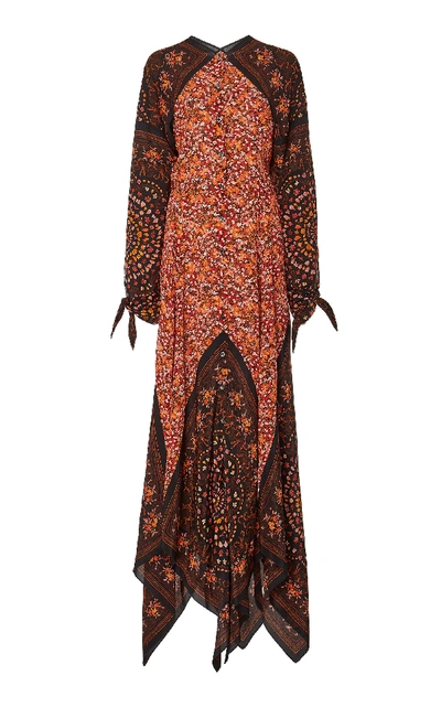 Shop Altuzarra Northwest Printed Silk Maxi Dress In Multi