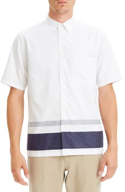 Shop Theory Bruner Slim Fit Sport Shirt In Eclipse Stripe