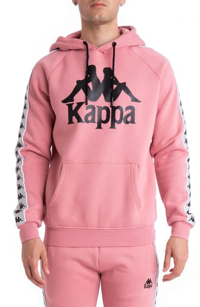 Kappa Banda Slim Fit Graphic Hoodie In Pink/ Grey Silver/ Black | ModeSens