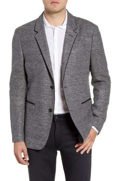 Shop John Varvatos Tucker Cotton & Linen Knit Jacket In Grey Heather
