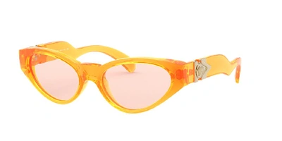 Shop Versace Woman Sunglasses Ve4373 In Orange Fluo