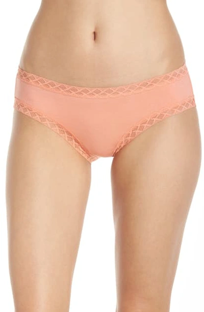 Shop Natori Bliss Cotton Girl Briefs In Coral Sunset
