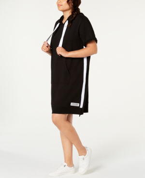 calvin klein performance logo hoodie dress