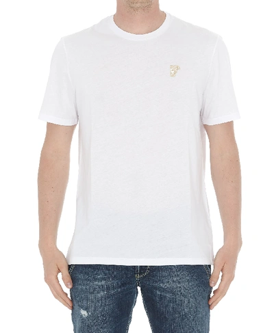 Shop Versace Logo Medusa T-shirt In White
