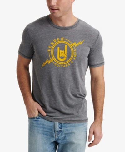Shop Lucky Brand Men's Fender Electrics Graphic T-shirt In Black Mountain