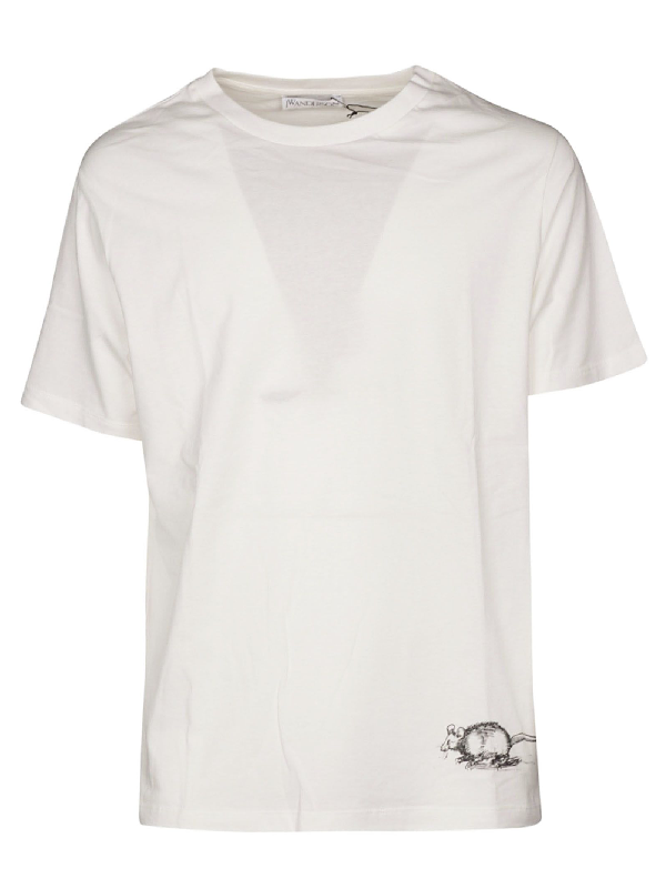 Jw Anderson Rat Print T-shirt In Off White | ModeSens
