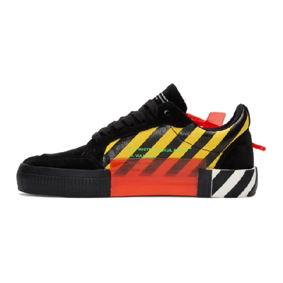 Shop Off-white Black And Yellow Low Vulcanized Sneakers In 6040 Ylwgrn