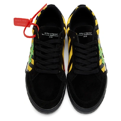 Shop Off-white Black And Yellow Low Vulcanized Sneakers In 6040 Ylwgrn