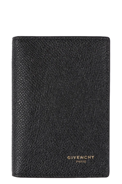 Shop Givenchy Leather Credit Card Holder In Black