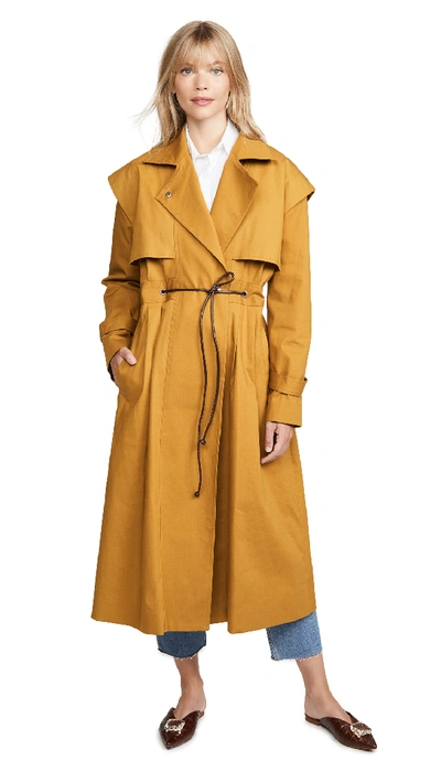 Shop Sea Stevie Trench In Brass