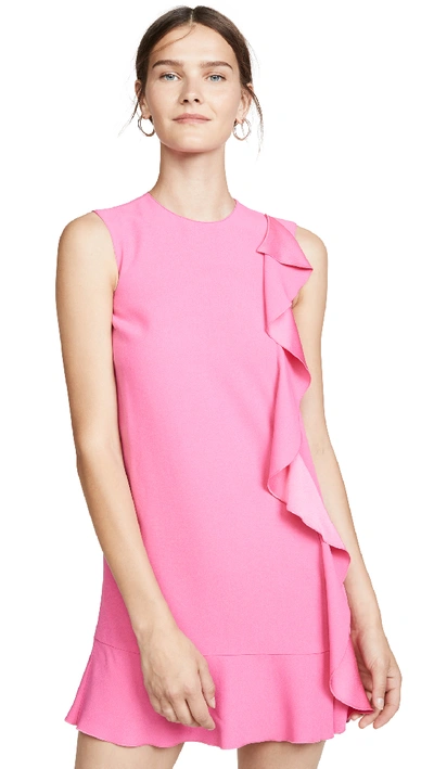 Shop Red Valentino Crepe Dress In Sunrise Pink