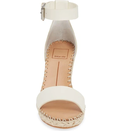 Shop Dolce Vita Noor Espadrille Wedge Sandal In White Leather