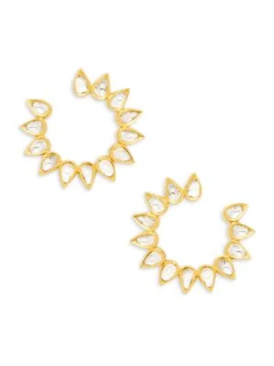 Shop Legend Amrapali 18k Yellow Gold & Diamond Hoop Earrings