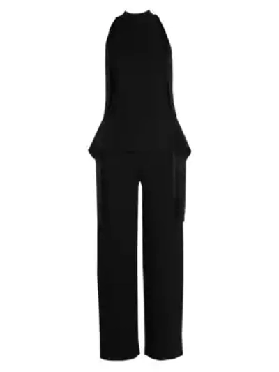Shop Stella Mccartney All-in-one Compact Knit Jumpsuit In Black