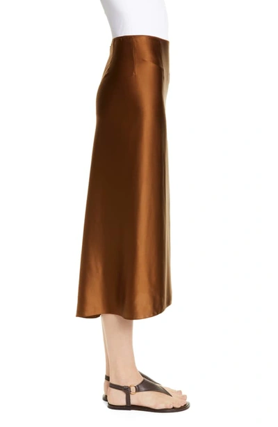 Shop Vince Silk Slip Skirt In Umbra