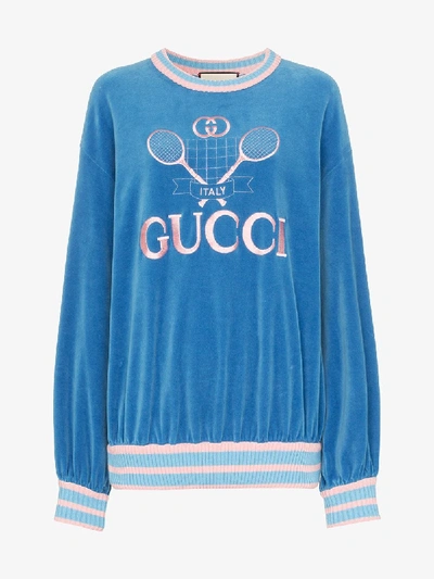 Shop Gucci Tennis In Blue